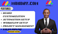 setup and automate monday CRM workflow for project management