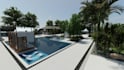 do 3d design backyard  front yard design with architecture