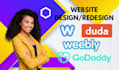 design and or redesign duda weebly or godaddy website