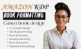 do canva book design, kindle book formatting, book publishing, virtual assistant