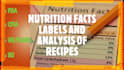 create nutrition facts label and do nutritional analysis