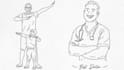 draw your photo to artistic line art illustration
