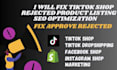 fix rejected tiktok shop rejected product listing seo optimization