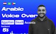 record professional arabic voice over egyptian saudi accents