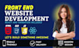 build a responsive react frontend using HTML CSS bootstrap