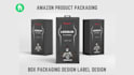 do amazon product packaging, label design, box design, thankyou card in 24 hours