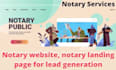 build notary website, notary landing page for leads