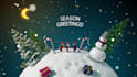 design santa christmas video animation  happy new year logo