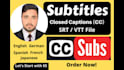 add video subtitles english to spanish, french, and german videos with srt file