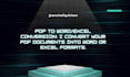 do data scraping PDF conversion and data entry