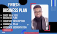 write fintech business plan, develop fintech financial model, business plan
