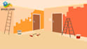 make painting contractor or painter service 2d animated promo video