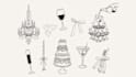 create custom hand drawn illustrations for invitations, stationery, social media