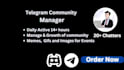 be your professional telegram community manager