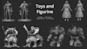 3d sculpting statue, figure, toy, character, anime for 3d printing