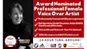 record a warm luxury female american voiceover