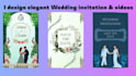 design elegant wedding invitation and videos