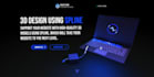create interactive 3d model in spline