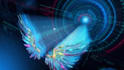 create a futuristic logo animation with holographic effects
