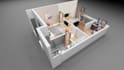 convert 2d plan into realistic 3d floor plan for real estate