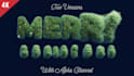 animate 3d xmas text with ornaments