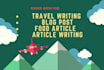 write travel or food blog posts