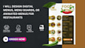 design restaurant menu, food menu and digital menu design