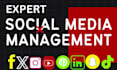 be your monthly social media manager and social media management and marketing