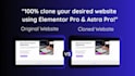 create a clone responsive website with elementor pro, astra pro