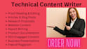 be your SEO blogposts and technical content writer