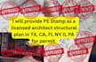 provide licensed architect  pe stamp structural engineering tx, ca, fl ny il pa