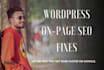make wordpress SEO fixes for google rankings