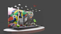 design 3d shop signage or window display in blender for you