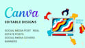 design editable canva templates for your social media posts