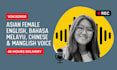 record professional asian female voice over in english