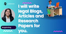 write legal articles and research work