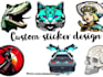 design unique and eye catching stickers for you