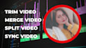 edit cut, trim, merge and sync video professionally