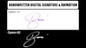 design a handwritten signature logo and animation