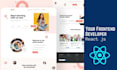 be your react js front end developer