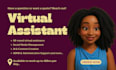 be all round virtual assistant, personal assistant, full time, creative, adhd VA