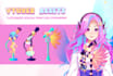 design unique vtuber props or assets for live2d streaming