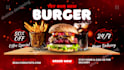 design pizza banner, food poster , burger flyer in 24 hours
