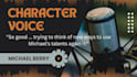 record a character voice over