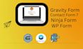 create wordpress contact form 7, gravity form, ninja form
