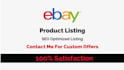 do ebay listing, ebay product listing, ebay SEO listing