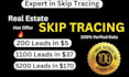 do skip tracing  for real estate using by tlo