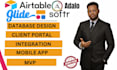 setup airtable database client portal design softr webapp automation adalo glide