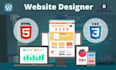 design your front end website in HTML, CSS, javascript