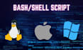write bash, shell and automation scripts in linux, unix and windows